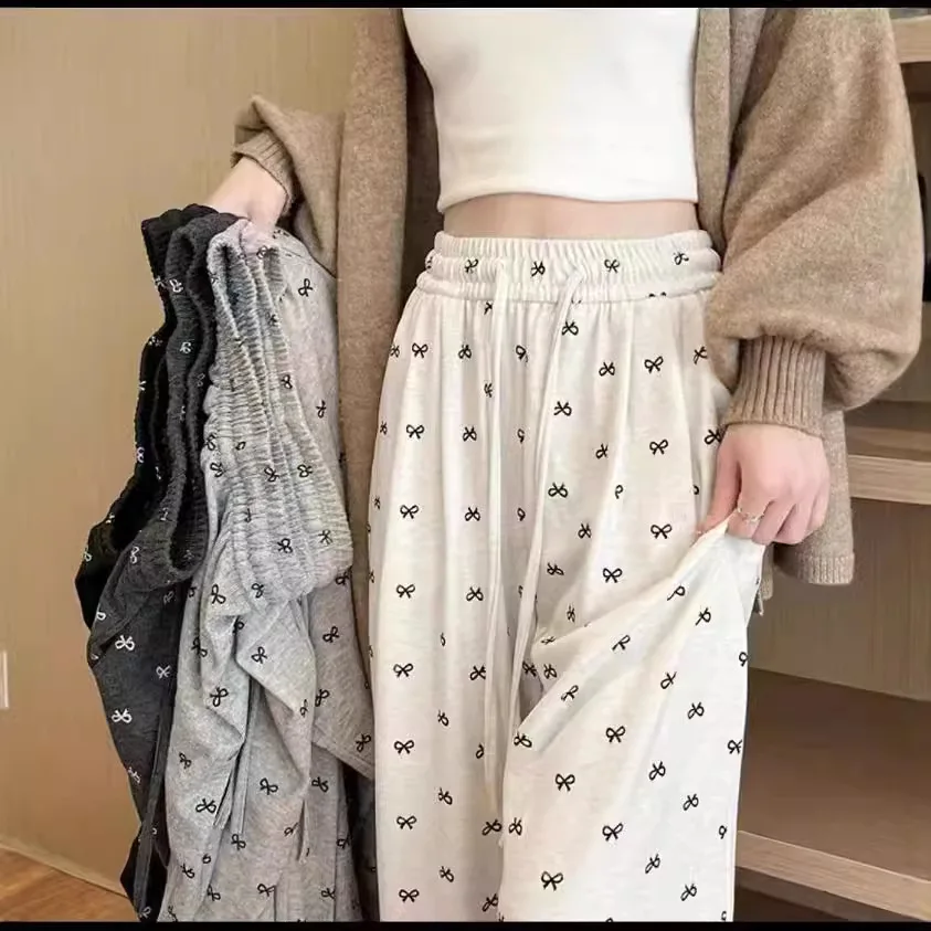 

Широкие брюки, женские хлопковые джоггеры, женские осенние двухслойные лоскутные эластичные брюки в стиле гранж, городские нежные клетчатые женские уютные поездки на работу