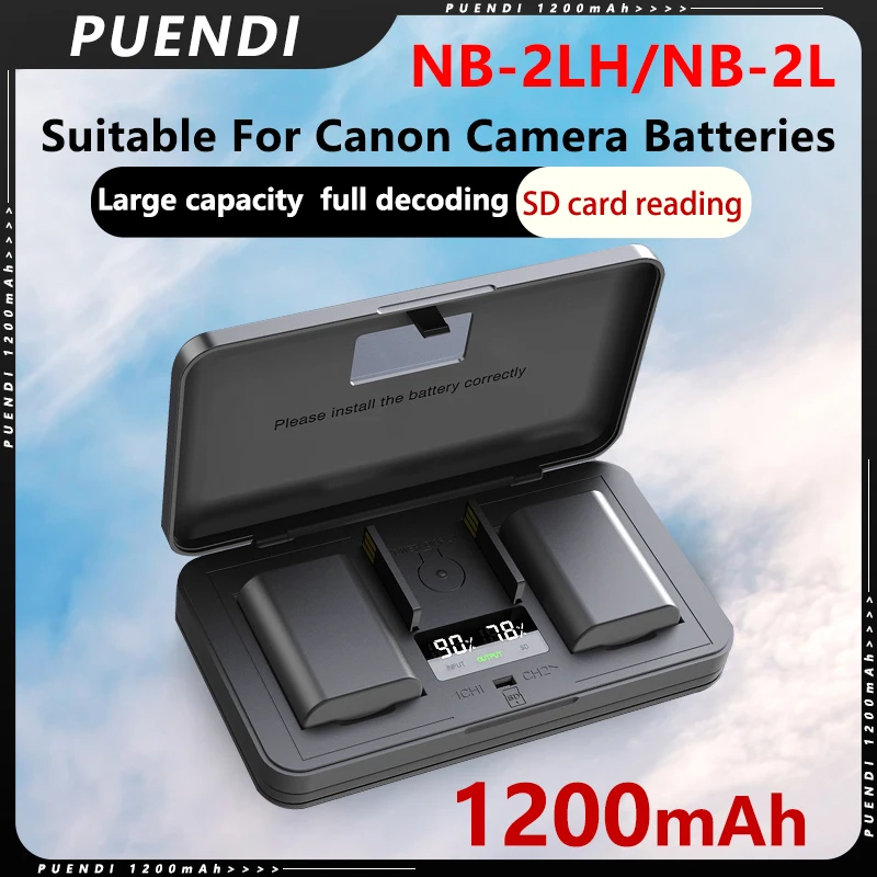 

NB-2LH NB2L Battery and Charger for Canon Rebel XTi XT EOS 350D 400D S30 S40 S45 S50 S60 S70 S80 G7 G9 ZR960 ZR900 ZR830 etc