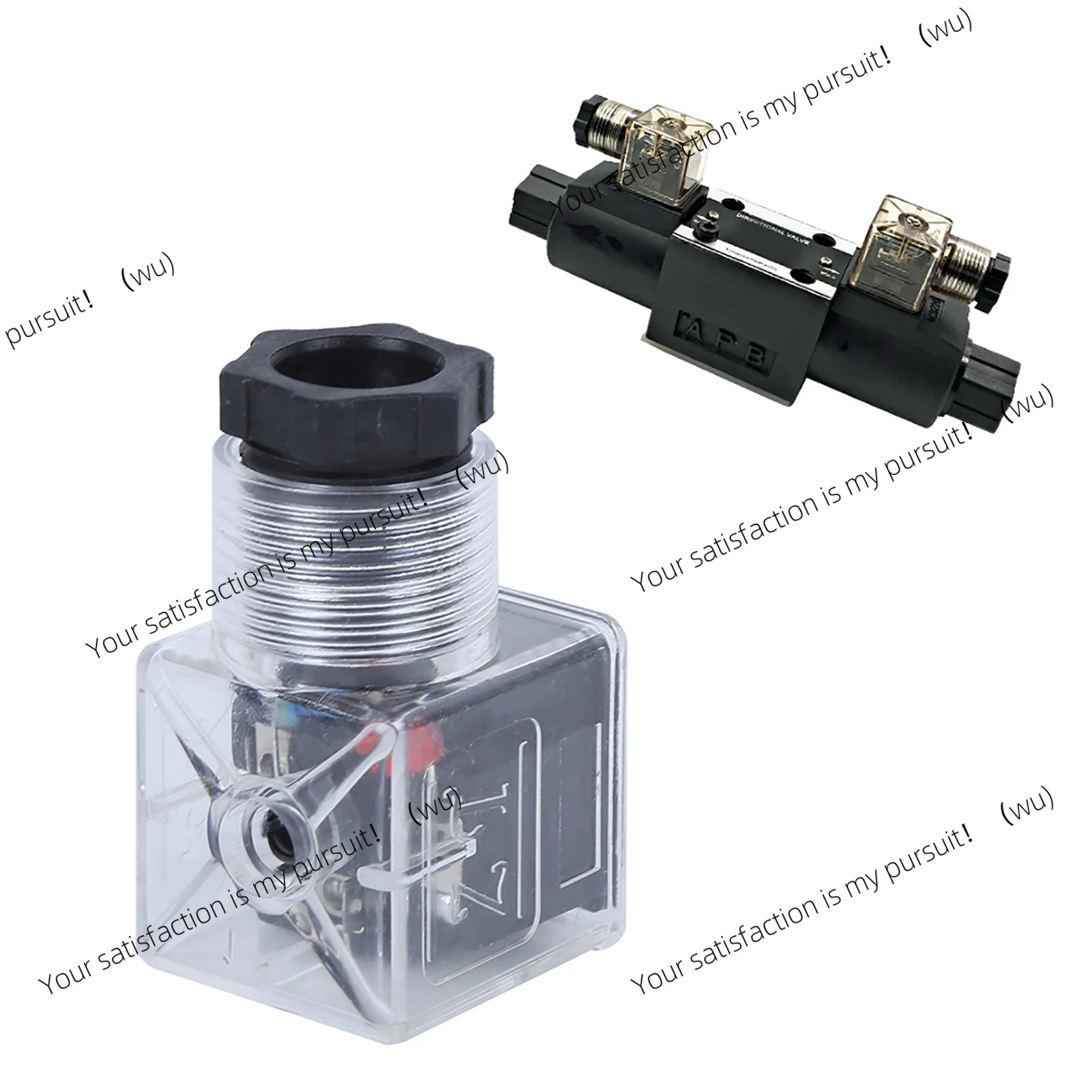 5Pcs DC24 Hydraulic Solenoid Valve Plug Accessories Solenoid Coil Plug Hydraulic Valve Transparent Voltage Accessories