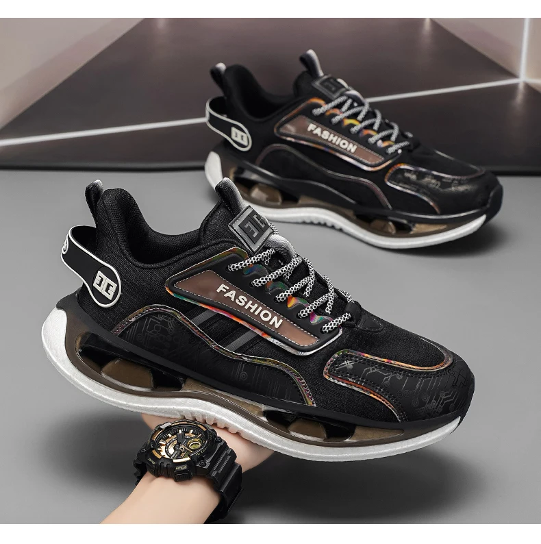 Herren Stoßdämpfende Leichte Freizeitschuhe Frühling Sommer Weichsohlige Atmungsaktive Outdoor-Renn-Laufschuhe Studenten-Speed-Sportschuhe – Detail 22