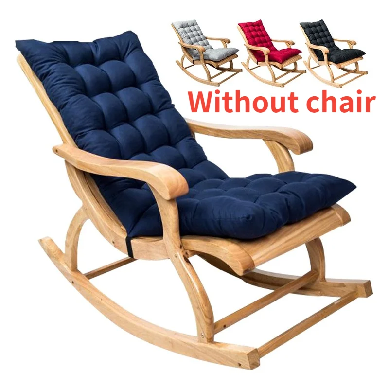 120x50cm Non-slip Rocking Chair Backrest Cushion Home Garden Terrace Cushion Outdoor Cushion Folding Cushion Without Chair