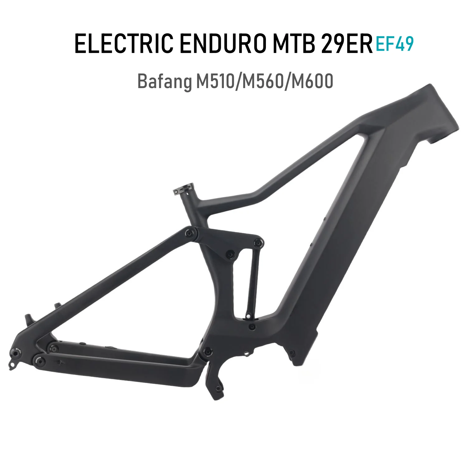 

New Product Bafang M510 / M600 48vdc Fork Travel 160mm 29er Carbon E Bike Frame Electric Mtb Bicycle Frame