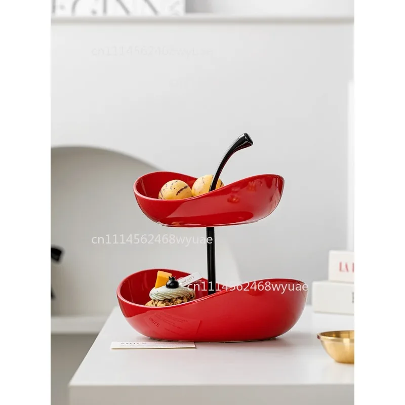 Fruit Shape Design Decorative Fruit Plate Decorative Countertops Light Luxury High-End  Multi-layerCeramic Fruit Plate  Home