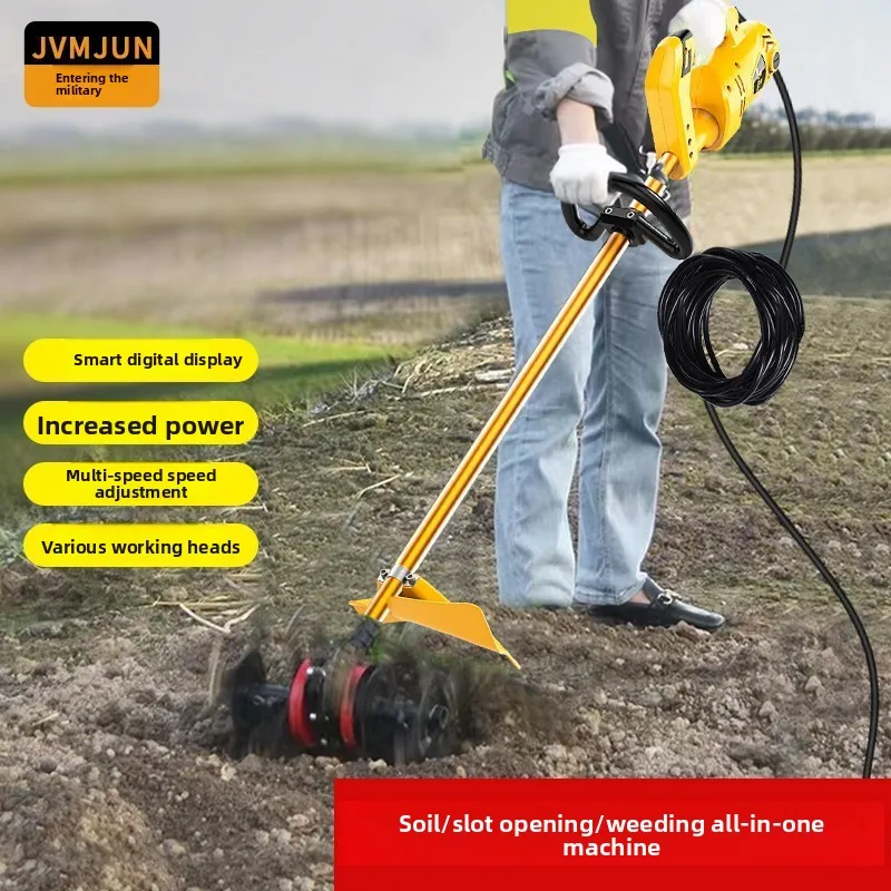 

Electric weeding and soil loosening machine Multifunctional lawn mower Agricultural garden land reclamation artifact Ground plan