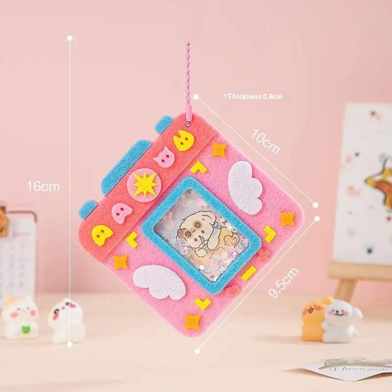 DIY Craft Kits for Kids, Non-Woven Shaker Puzzle Toys Set, Comes with Easy Adhere Accessories for Handmade Creations