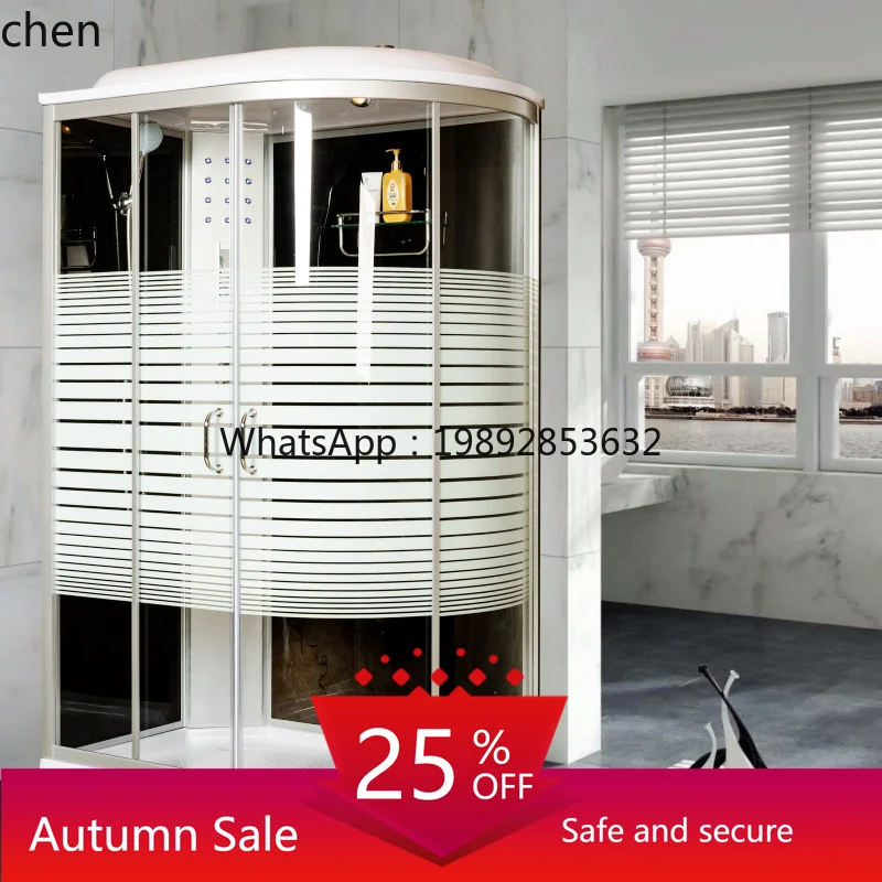 

integral shower room bathroom pulley glass partition arc fan closed bath room