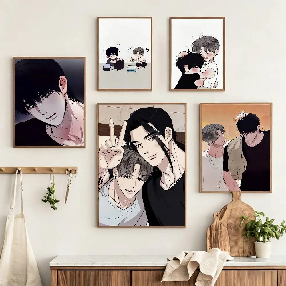 Manhwa BL U-Unsleep Seunghyun Chajun  Custom HD Waterproof Self Adhesive Wall Art Poster