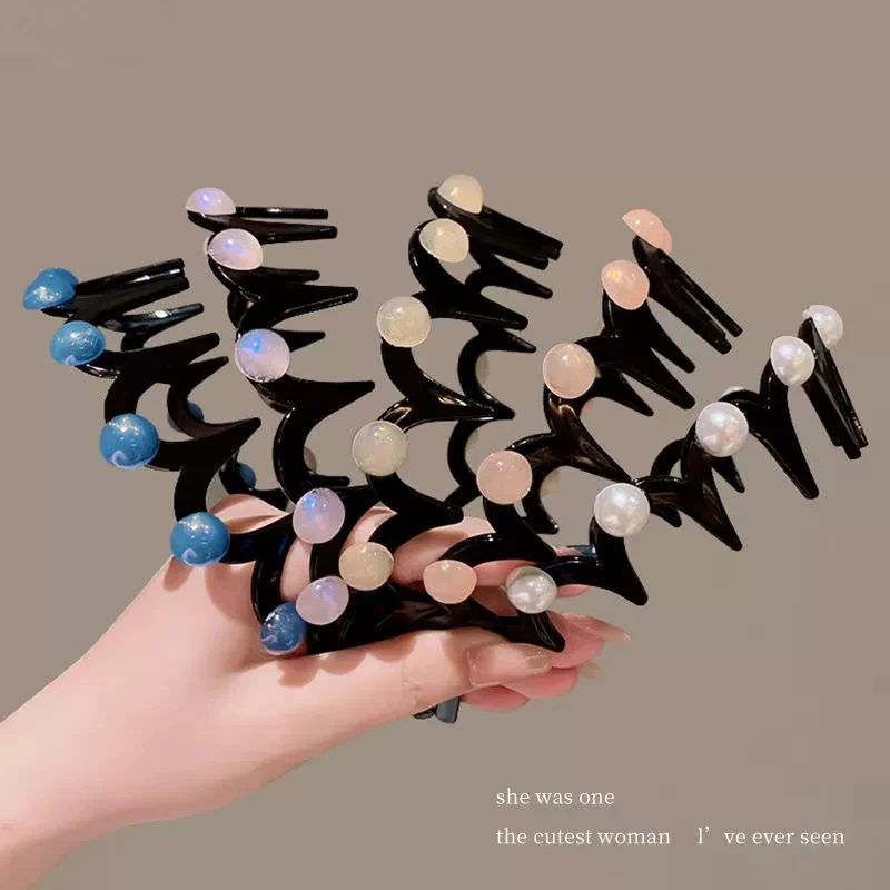 ربطة شعر مموجة، غسيل للوجه، مسننة، عصابة رأس غير قابلة للانزلاق، مزاج، دبوس شعر متعدد الاستخدامات، دبوس شعر، إكسسوار شعر جديد بسيط