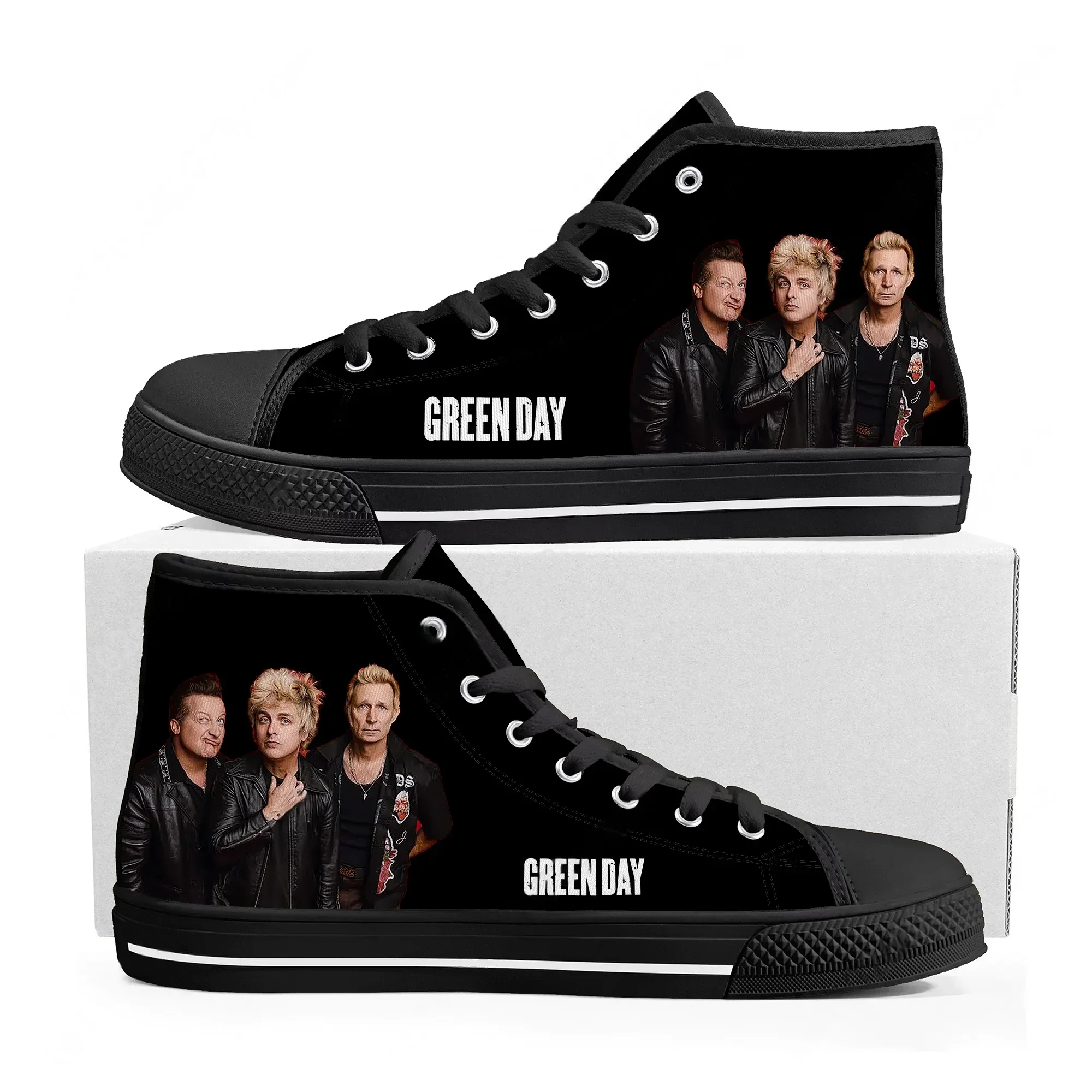 Green Day High Top High Quality Sneakers Mens Womens Teenager Canvas Sneaker Casual Fashion Patterns Shoes Custom Made Shoes