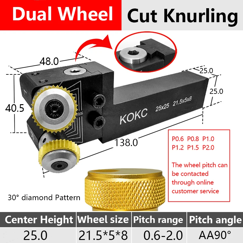 

Adjustable Center Height 16*20mm/20*20mm/25*25mm Dual Wheel 30°Diamond 45°Square pattern