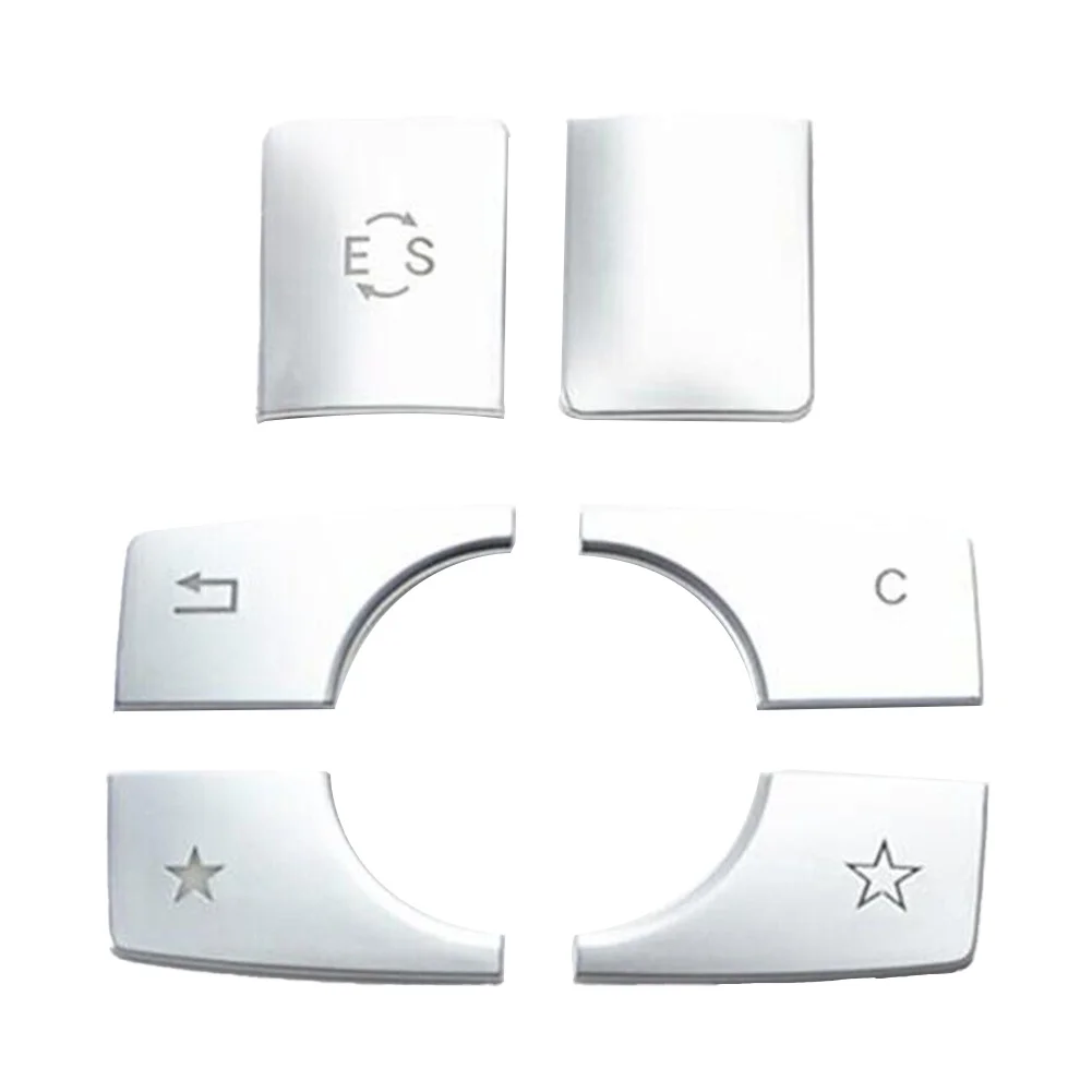 

Replacement Center Console Multimedia Button Cover Trim 6Pcs for Mercedes E Class W212 2010 2015 Interior Parts