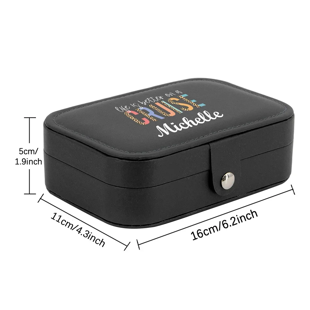 Personalized Customized Name Fashion Earring Storage Box Jewelry Dustproof Storage Boxs Portable Jewelry Organizer Display