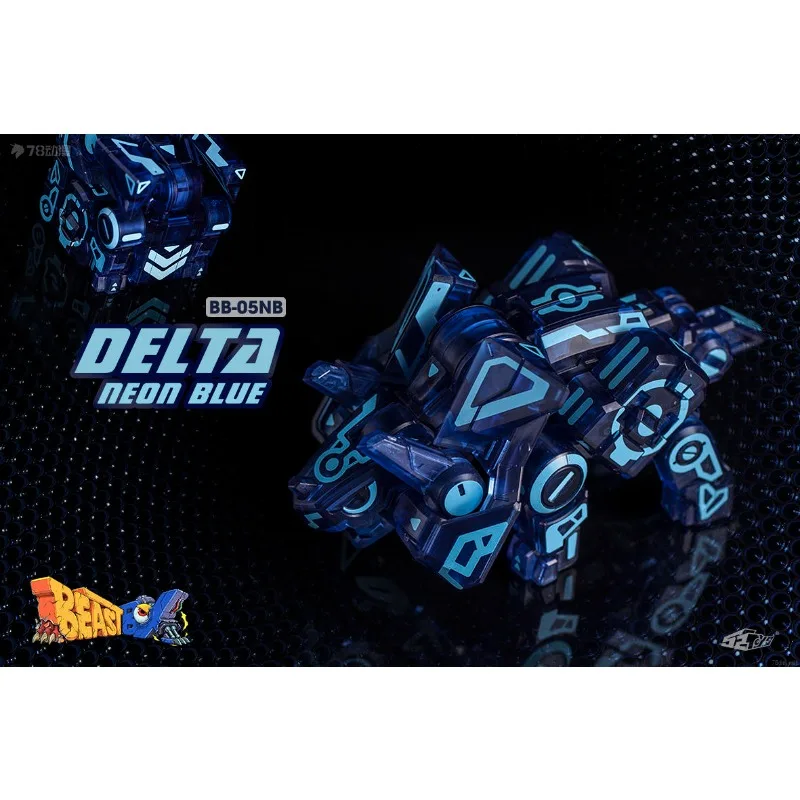 52 juguetes originales BEASTBOX Beastbox serie Dinosaurneon versión azul juguete transformable modelo de ensamblaje para regalo de niños en Stock