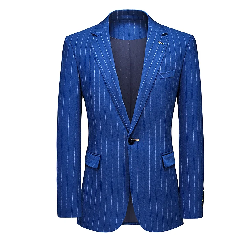 

Brand Blazer Men Spring Summer Men Print Thin Blazer Style Masculino Slim Fit Luxury Wedding Dress Male Black Stripe Suits S-5XL
