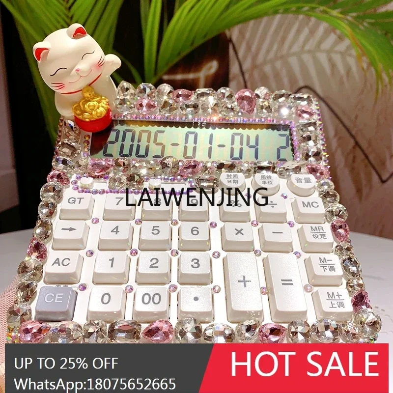 Creative Lucky Cat Voice Calculator Diamond Large Button Bank Accounting Large Screen Large