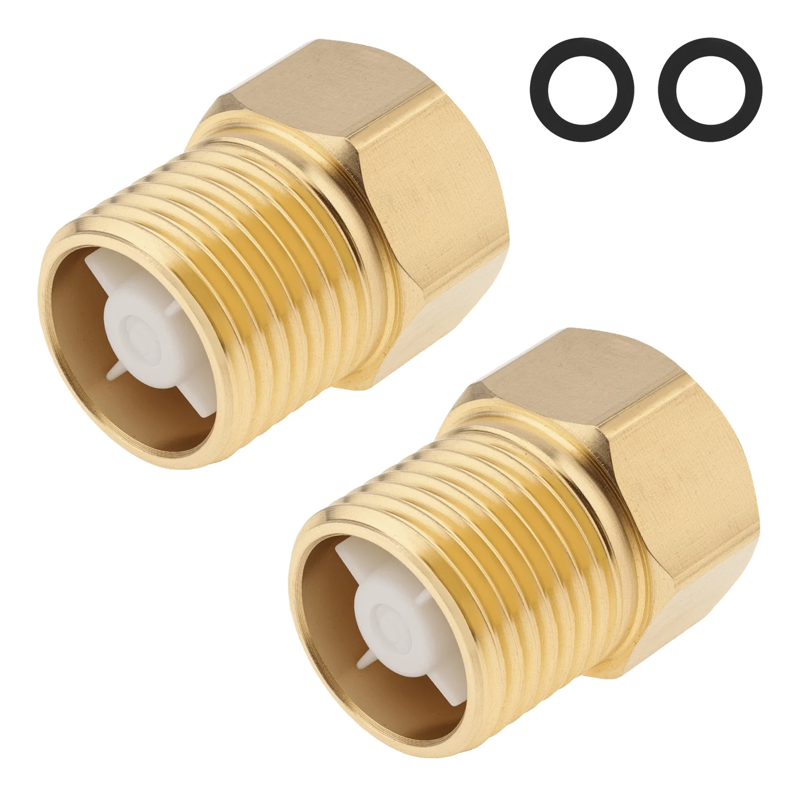 2pcs Brass One-way Check Valve for Water Towers Water Heaters Toilet Female to Male Thread Backflow Preventer Check Valve