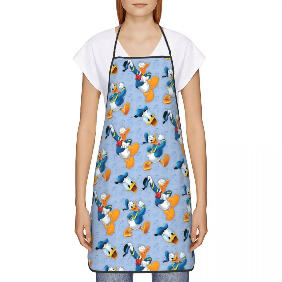 Custom Bib Amazing Donald Duck Apron Men Women Unisex Adult Chef Kitchen Cooking Cartoon Comics Tablier Cuisine Gardening