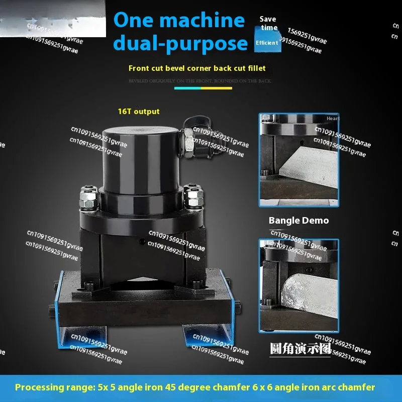 Hydraulic Angle chamfering machine Angle cutting 45° multi-functional two-in-one Angle iron processing