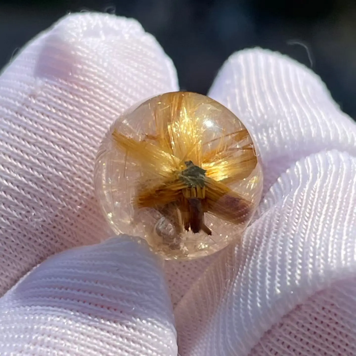 الذهب الطبيعي Rutilated قلادة من الكوارتز زهرة 12 مللي متر زهرة المجال المستديرة Rutilated الكوارتز مجوهرات الرجال النساء البرازيل AAAAAAA