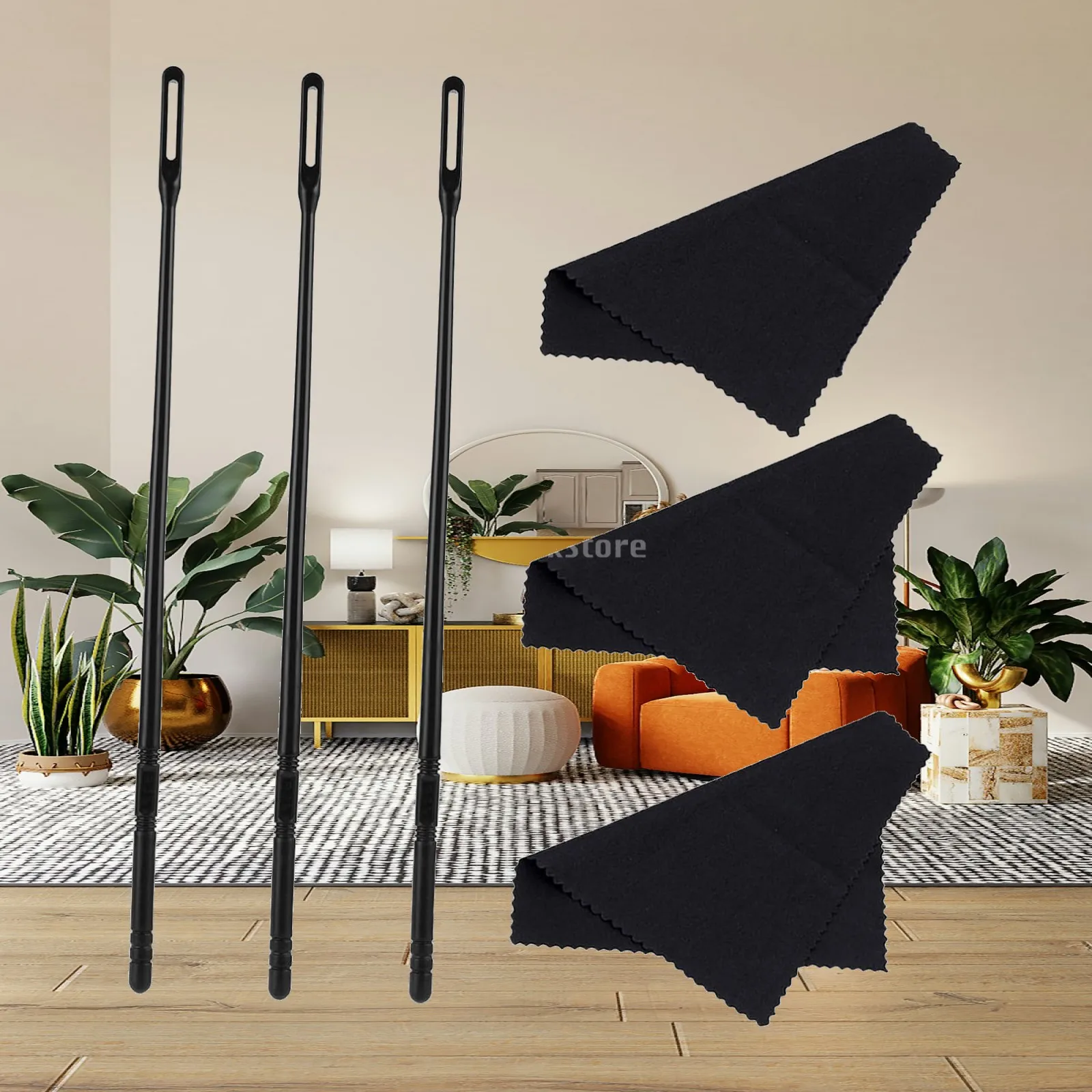 Kit d'entretien pour flûte : chiffon de polissage et ensemble de bâtonnets, accessoire pour instruments à vent pour la réparation et l'entretien quotidiens de la flûte