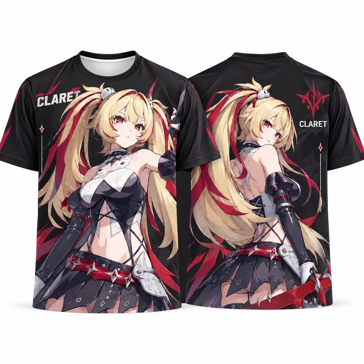 Zenless Zone Zero ZZZ Anime Cheap Graphic T-Shirt Claret Flint All Over Print Jersey, Breathable Quick Dry Tee