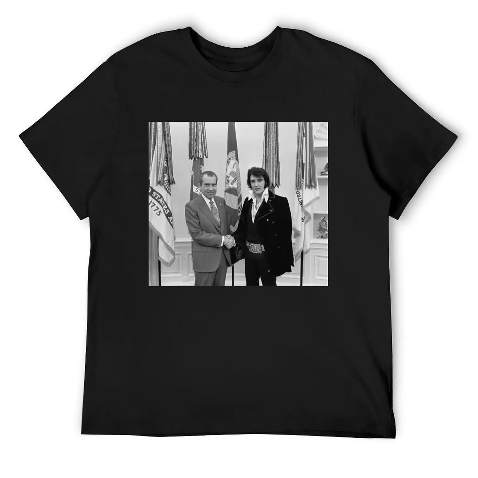 

Nixon And Famous Rockstar Shake Hands T-Shirt vintage t shirts graphic tee shirt vintage sweat shirts, men