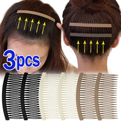 1/2/3 pcs DIY Blank Plastic Hair Clips Side Hair Comb 7 Teeth Hair Side Scrub Crushing Hair Finish Magic Hair Comb Hair Jewelry