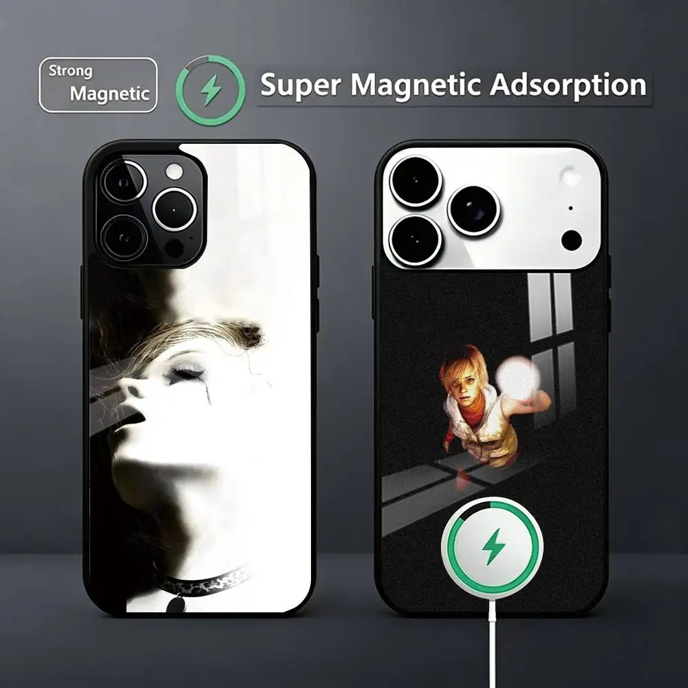 

S-Silent Hill 3 Heather Mason Phone Case For iPhone17,16,15,14,13,12,11 Plus,Pro Magnetic Supports Magnetic Wireless Charging