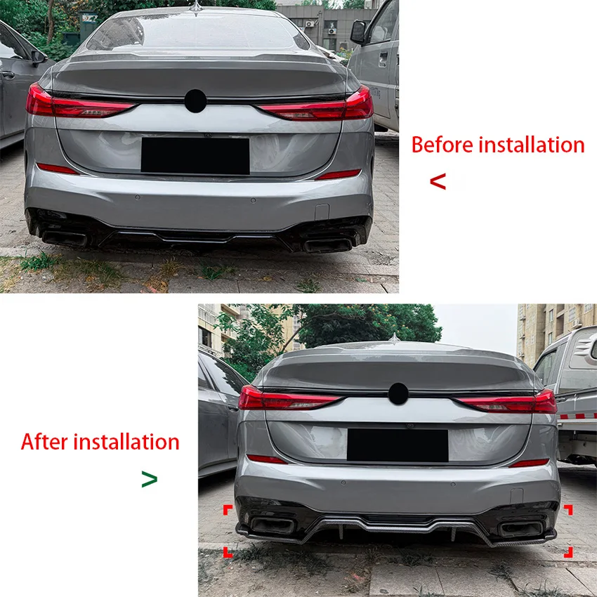 For 2020-2024 BMW 2 Series F44 M Sport  Car Rear Bumper Diffuser Spoiler Protective Cover Body Kit Exterior Tuning Accessories