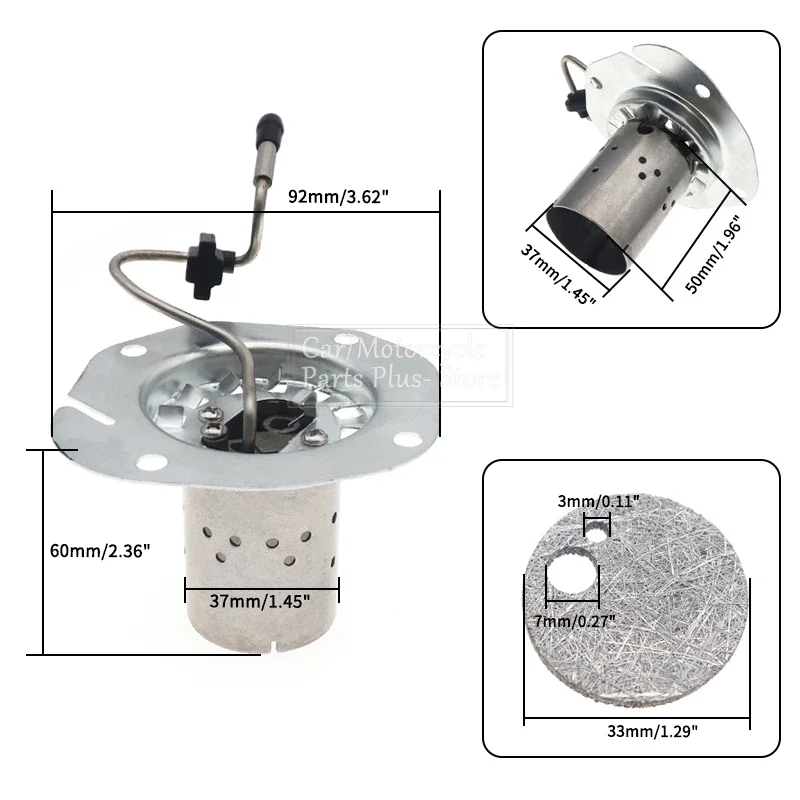 304 스테인레스 스틸 히터 버너, Webasto Air Top 2000AT /2000s/2000st/2000stc 디젤 버너, 310 버너 스크린 메쉬 포함