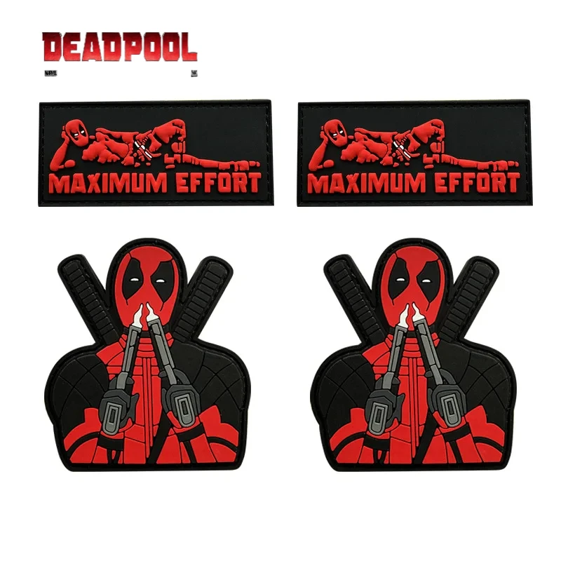 Marvel Movie Deadpool Peripheral Anime Armband Thorn Soft Glue on Deadpool Magic Stickers Clothing Bag Velcro Patches Decoration