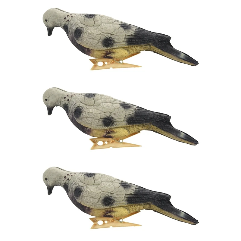 3D Pigeon Dove simulação isca para caça ao ar livre, espuma Decoy, Tiro com arco alvo para campo, 3X