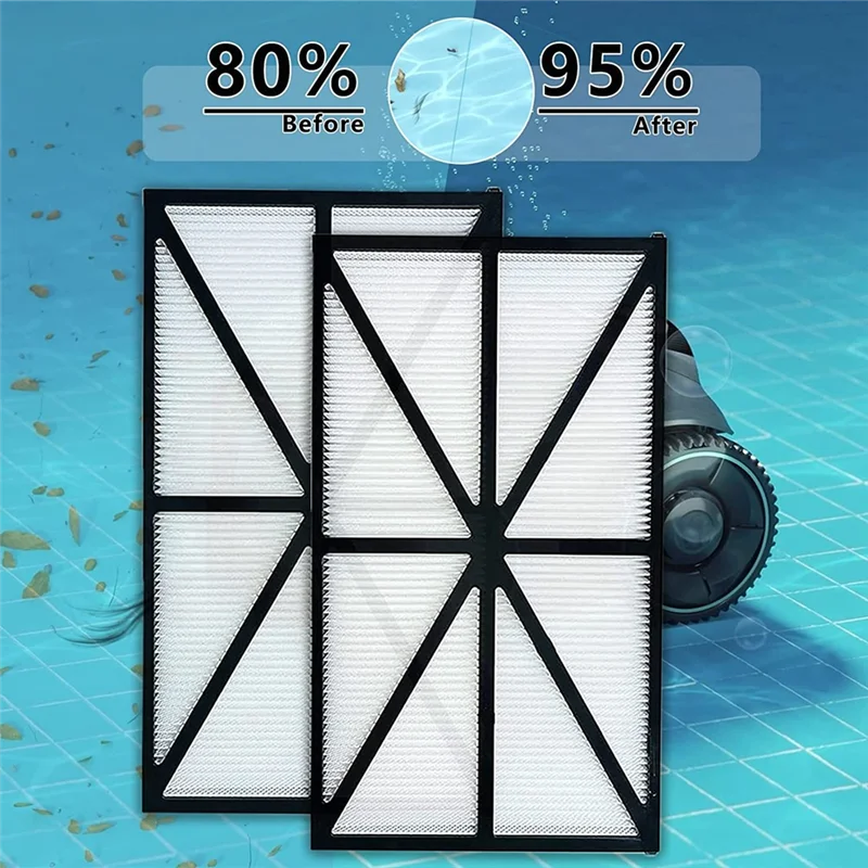 A44F-4PCS مرشحات منظف حمام السباحة قابل للغسل RCX70101 لـ Tigershark ل Sharkvac لملحقات منظف حمام السباحة الروبوتية Aquavac