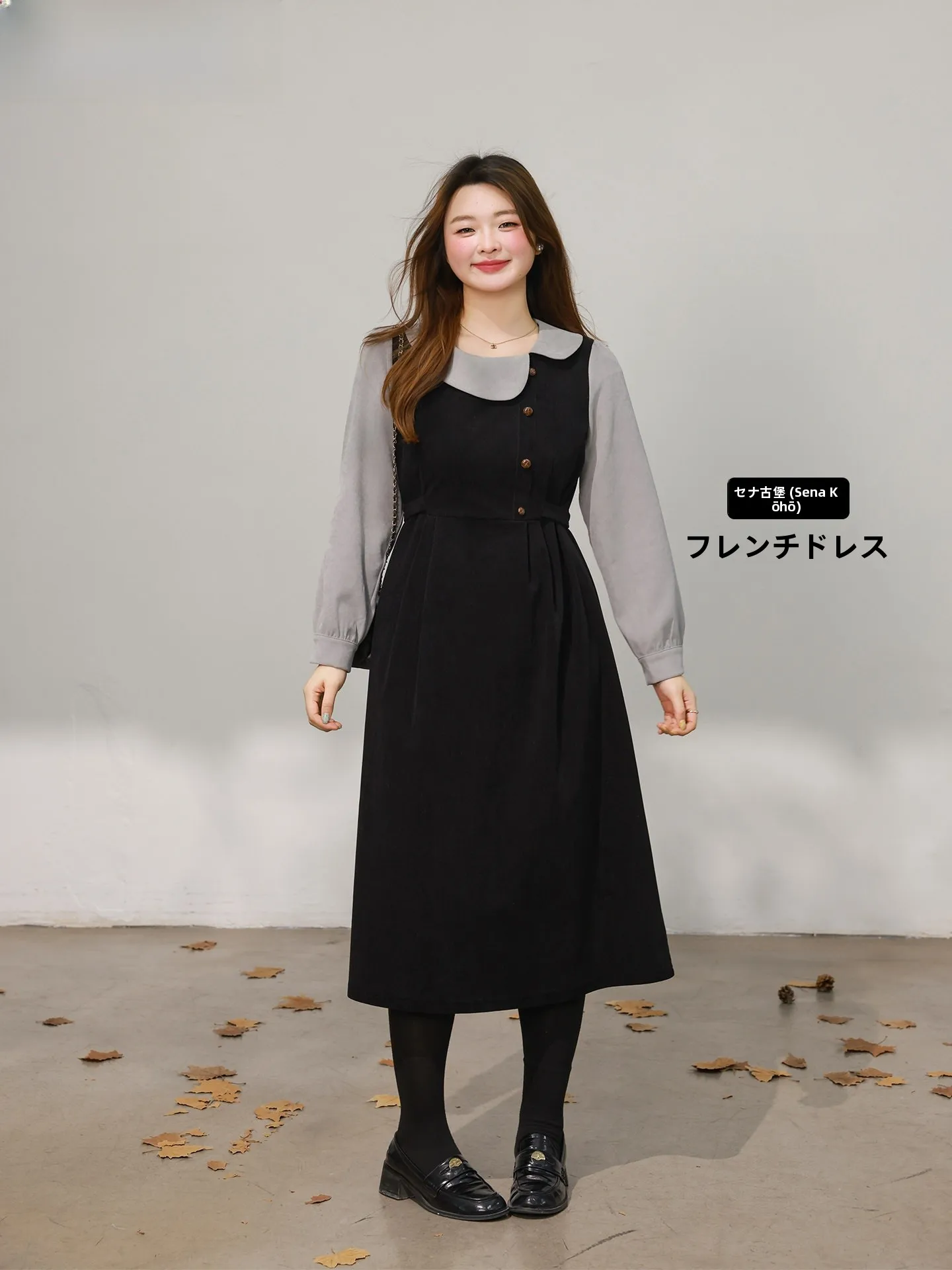 

plus Size Winter Velvet Dress Irregular Collar Color Block Casual High Waist Long Sleeve Women's Fashion Commute Series Dress