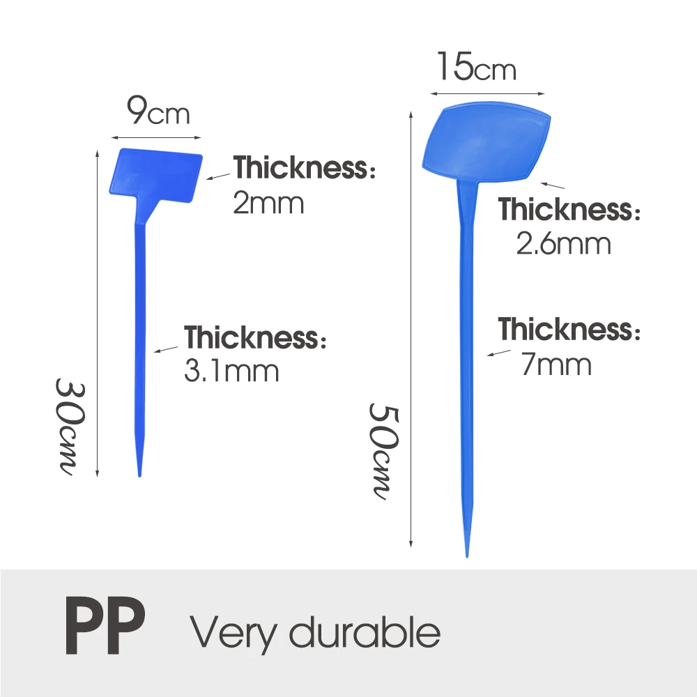 Bending Large Plant Labels Garden Outdoor Tall Classification Sign for Tree Shrub Greenhouse Vegetables Seedling Writable Tags