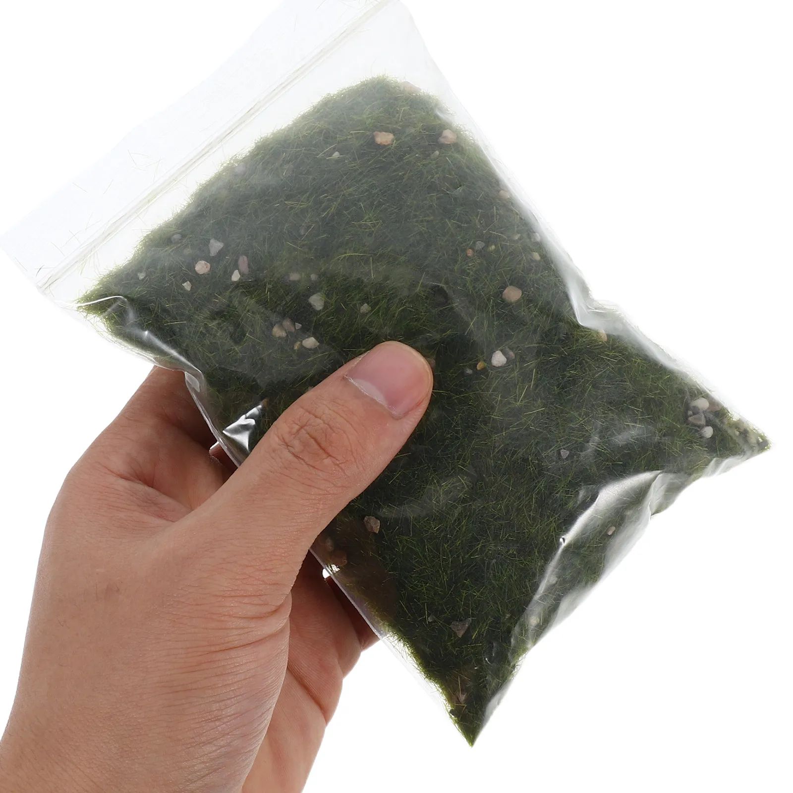 Polvo de hierba estática, césped artificial realista y piedras, kit de paisaje en miniatura para dioramas, ferromodelismo, paisajes y mesas de arena