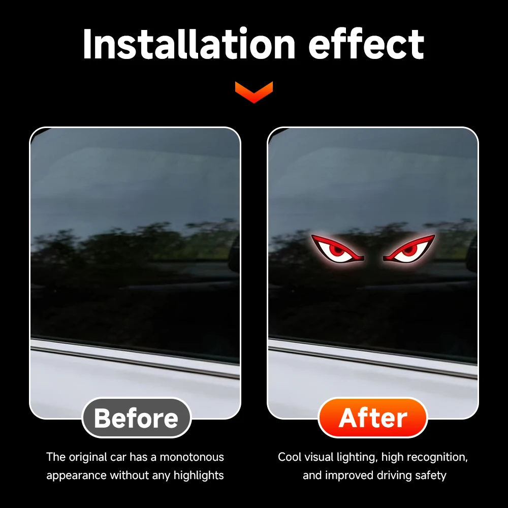 For Skoda Octavia 2 3 5 A7 A5 Pro A8 MK4 2004-2018 2019 2020 2021 2022 2023 2024 2025 2026 Car Solar Devil Eye Warning Light view 2