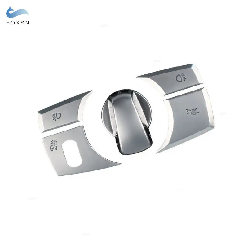 LHD For BMW X5 E70 2008 2009 2010 2011 2012 2013 X6 E71 2009-2014 Car ABS Chrome Interior Headlight Switch Button Cover Trim