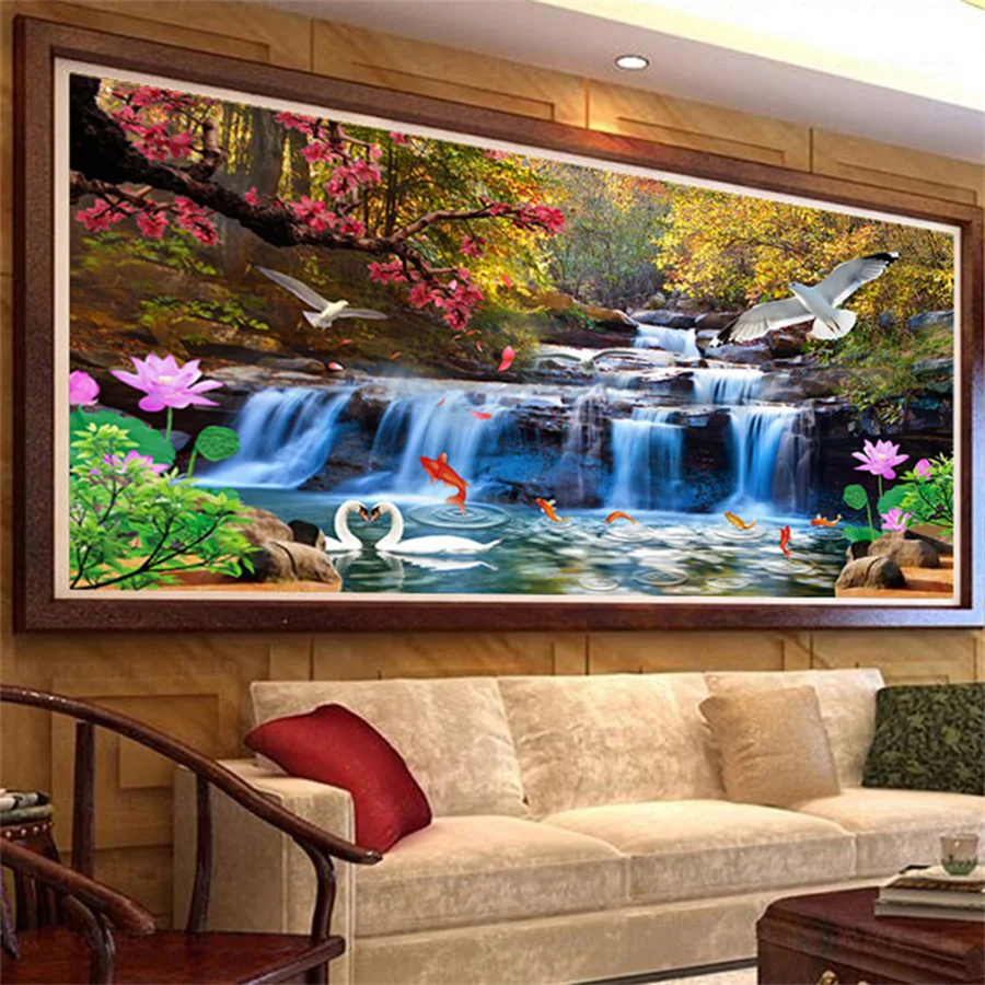 

DIY 5D Diamond Painting Big Size Landscape Serie Full Drill Square Embroidery Mosaic Art Picture Of Rhinestones Home Decor Gifts