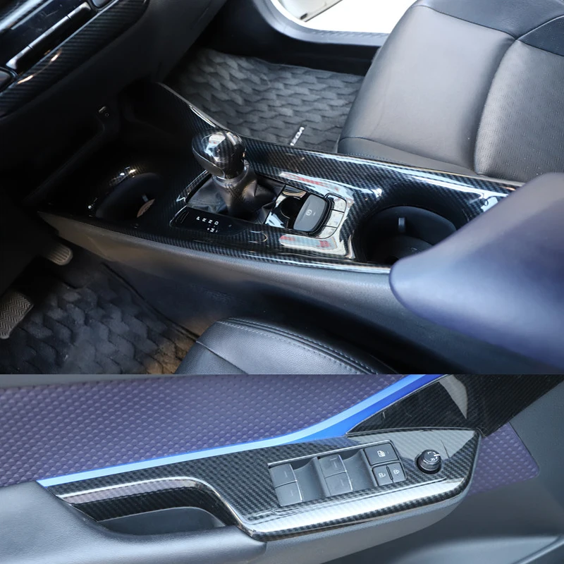 Carbon Fiber Car Interior Accessories For Toyota C-hr 2018 2019 2020 2021 2022 Izoa Gear Panel Window Chr Switch Kit Refit