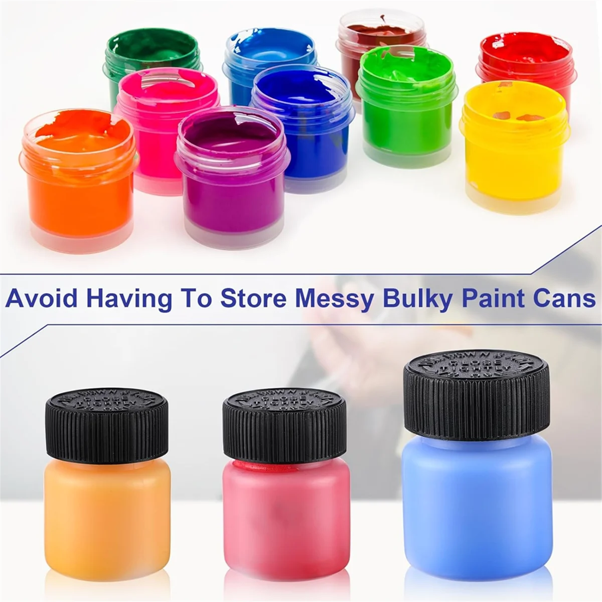 60 Pezzi Bottiglie di Vernice per Ritocco Contenitore di Vernice per Ritocco Vuoto da 30 Ml con Pennello e Sfera di Miscelazione per Riparazione di Chip Auto XY