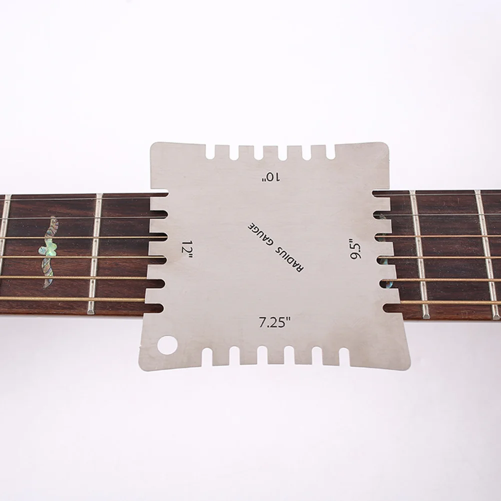 

4Pcs Professional Guitar Gauge Set Metal Rustproof Durable Rounded Edge High Precision Radius Ruler Fingerboard Bridge