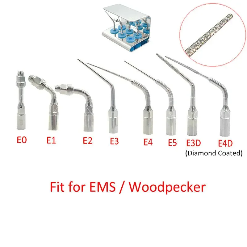 Dental Endodontic Endo Tip Końcówki ultradźwiękowe do skalerów E3D E4D z powłoką diamentową Kompatybilne z EMS WOODPECKER