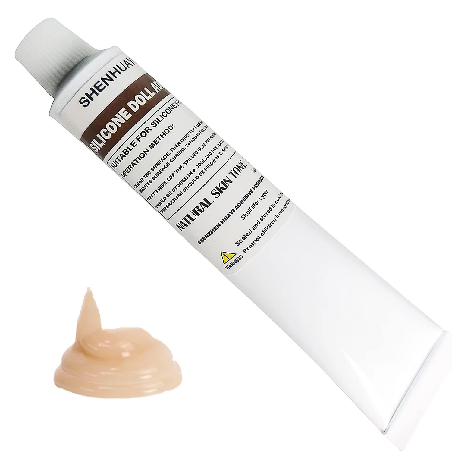 Silicone Adhesive Glue for Skin Doll Repair Flesh Color Soft Adhesive Rubber Repair Glue for Filling Silicone Baby Doll Cavities