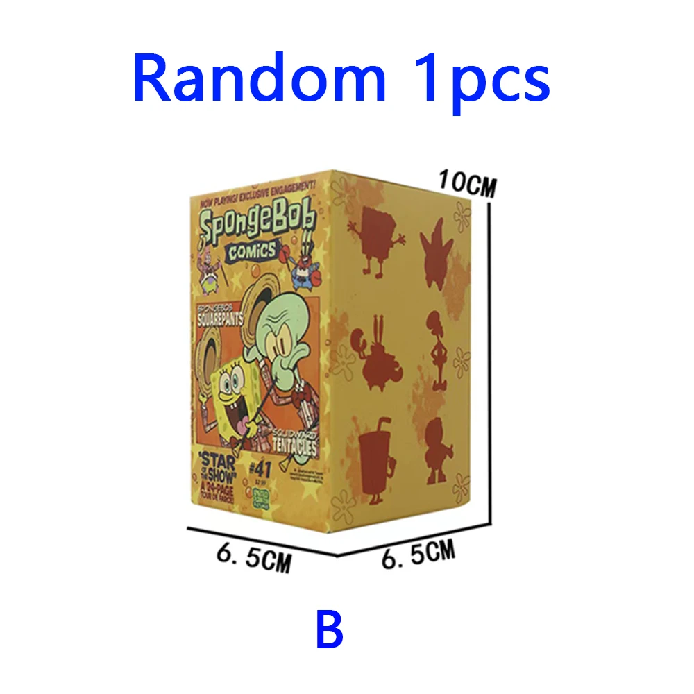 Neue Spongebob Patrick Star Squidward Tentacles Delicious Crab Burger Anime-Figur Sammlerstück Modellpuppe Blindbox Spielzeug Geschenk – Detail 7