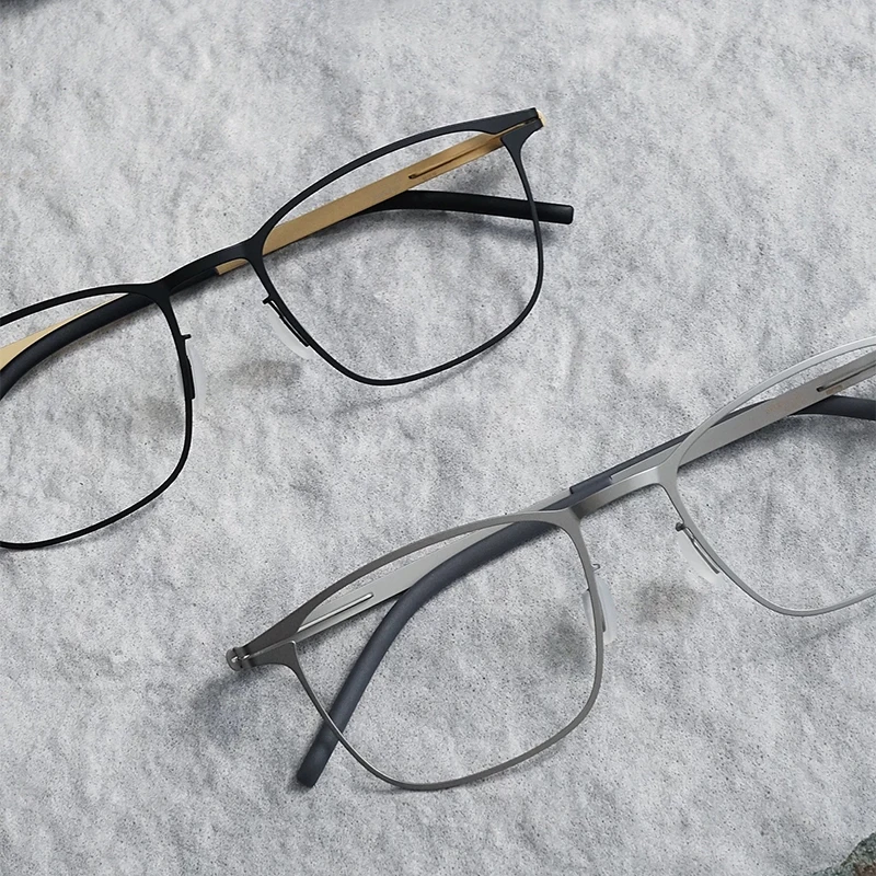 ألمانيا العلامة التجارية الرجال مربع النظارات الطبية الإطار Veit الأعمال التيتانيوم خفيفة قصر النظر البصرية عدسة النظارات التقدمية #4