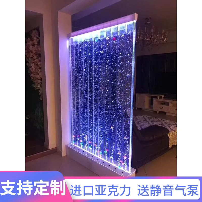 

Custom. Curtain Wall Wall Bubble Dance Large Acrylic Screen and Partition Hallway Fish Living Room Aquari