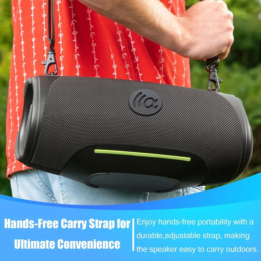 

Portable Bluetooth Speaker,IPX7 Waterproof 80W Loud Stereo Sound Wireless Outdoor Speaker