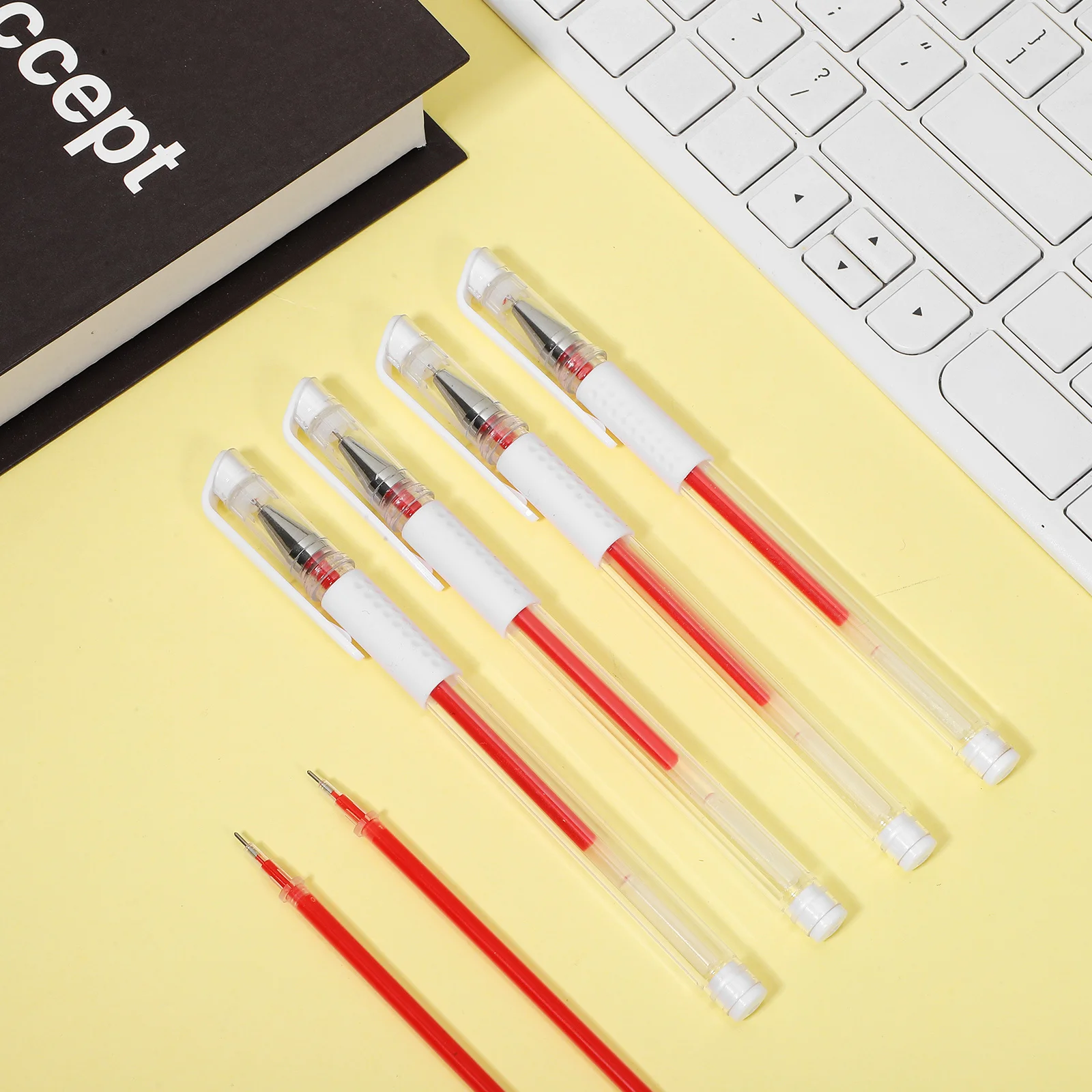 

4Pcs Skin Marker Pen Long-Lasting Brow Mapping Pencil for Precise Eyebrow Shaping and Surgical Marking with Refills