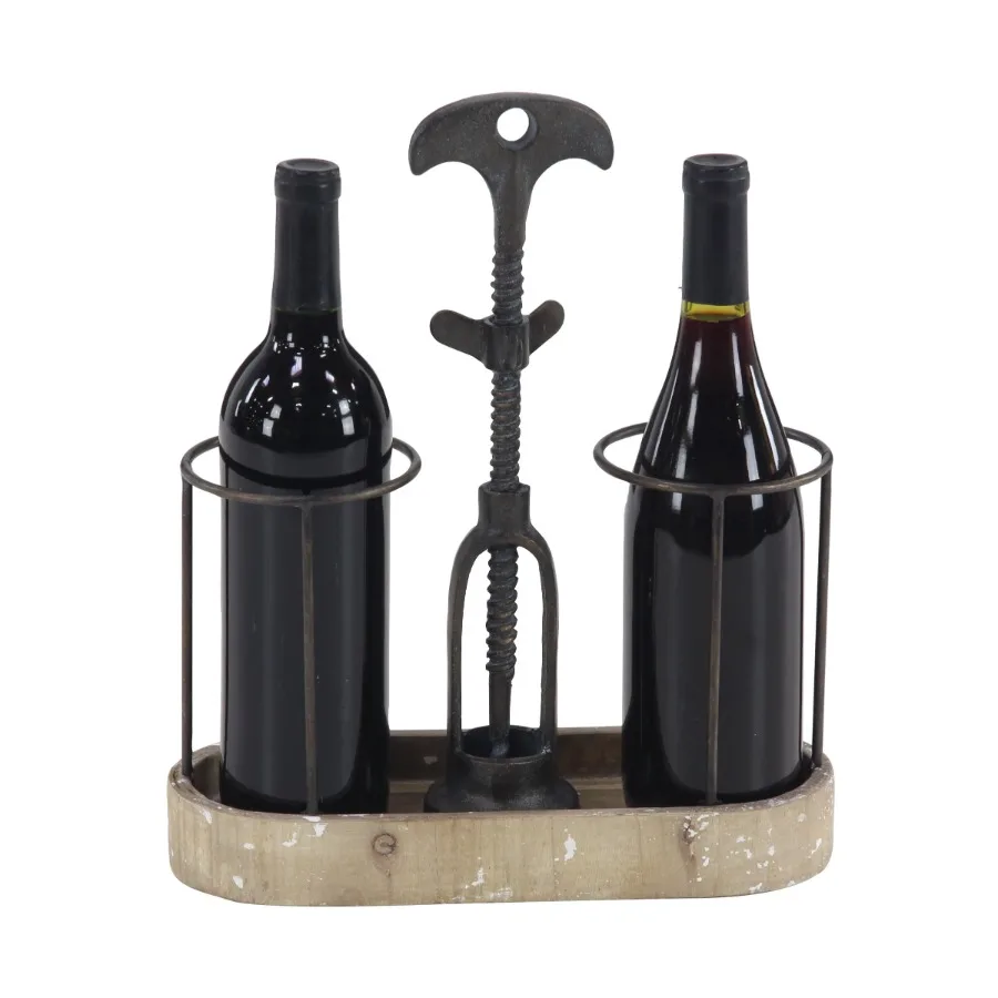 

Industrial 14 X 12 Inch Textured Metal Wine Holder for Modern Home Bar Decor Durable Rustic Design with AntiSlip Base Ideal for